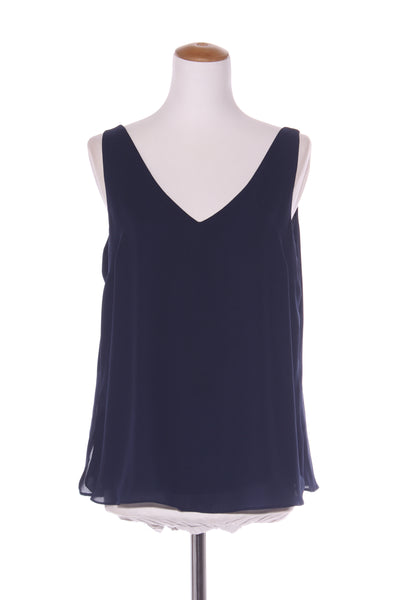WALLIS - Chiffon overlay navy tank! 14