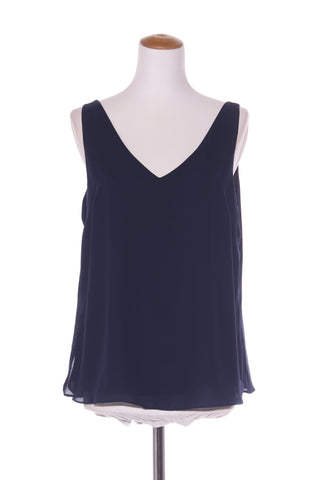 WALLIS - Chiffon overlay navy tank! 14