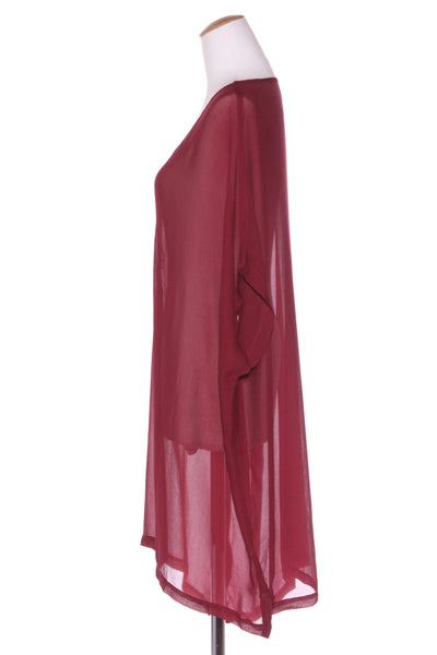 HARPER XAVIER - Squiggle print maroon tunic! 14-18