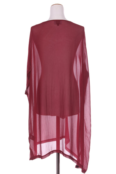 HARPER XAVIER - Squiggle print maroon tunic! 14-18