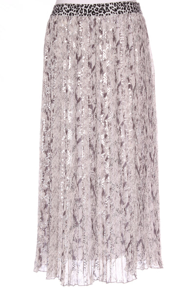 LEMON TREE - Metallic snakeskin pleated midi skirt! 14