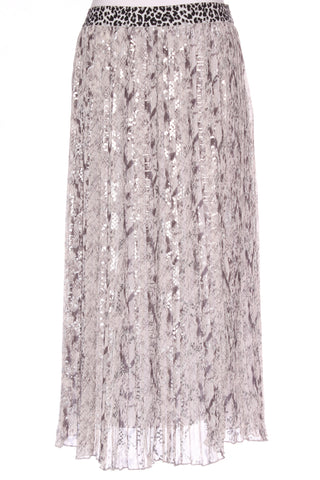 LEMON TREE - Metallic snakeskin pleated midi skirt! 14