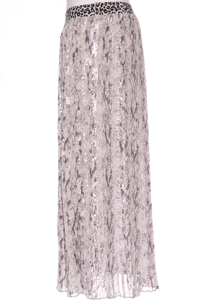 LEMON TREE - Metallic snakeskin pleated midi skirt! 14