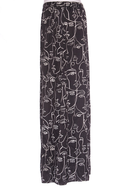 MAX - Face print satin midi skirt + pockets! 10-12