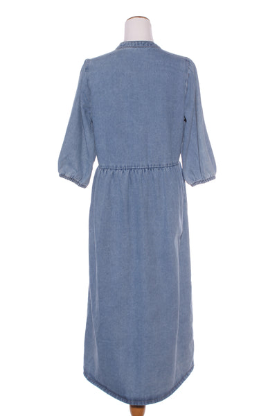 NO LABEL - Puff sleeve denim midi dress! 12