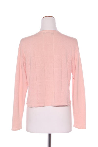 MORGAN SPENCER - Vintage ramie/patterned knit cardi! 10-12
