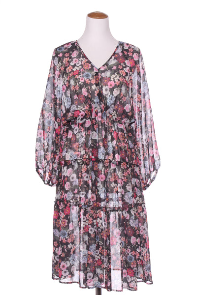 COCO & BELLE - Floral chiffon tiered midi dress! 16