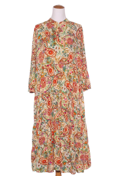 CORDELIA ST "Kiara" tiered rayon midi dress! 16