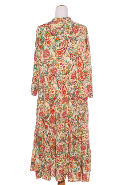 CORDELIA ST "Kiara" tiered rayon midi dress! 16