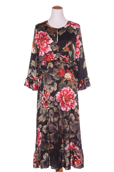 TRELISE COOPER "Prince frilliam" silk satin dress! 10