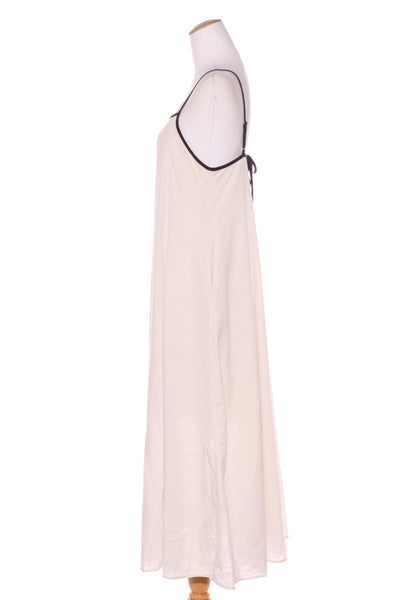 ANKO (LN) Linen blend midi dress - Natural/black! 12