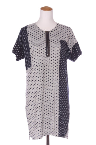 MADLY SWEETLY - Navy + grey panel knit dress! 10