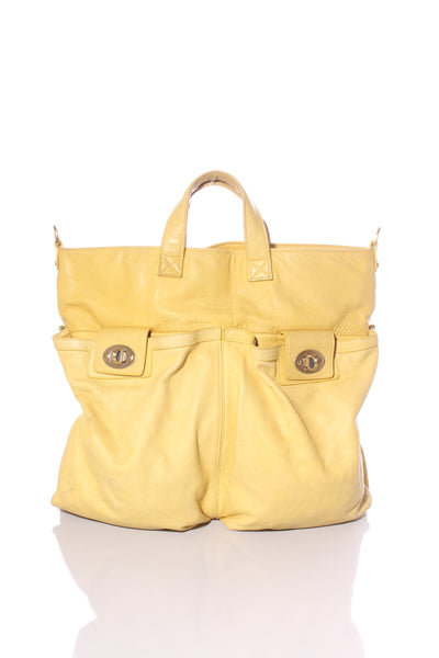 SABINA - X Large yellow leather bag!