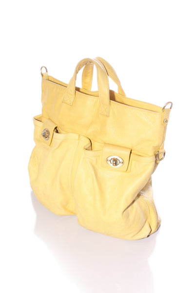 SABINA - X Large yellow leather bag!