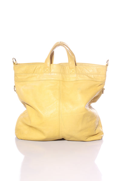 SABINA - X Large yellow leather bag!