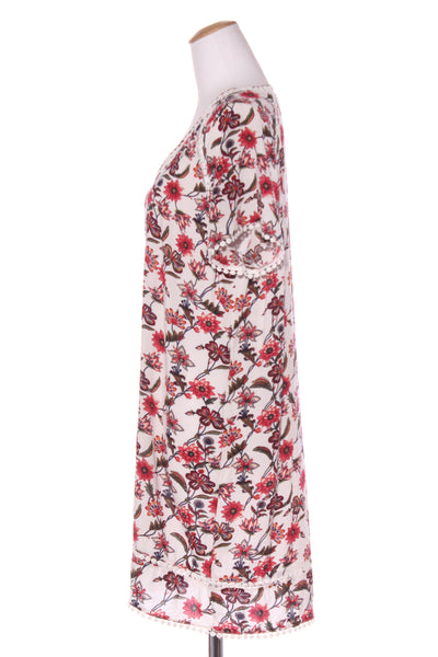 LEMON TREE - Red floral print viscose dress! 14