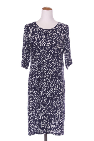 CAROLINE SILLS (NZ) Pleat detail Ikat print dress! 12