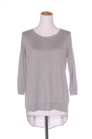 SUSSAN (LN) Contrast scoop hem knit top! 8-10