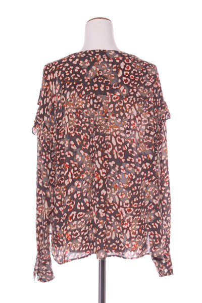 COUNTRY ROAD - Leopard print viscose ruffle blouse! 16