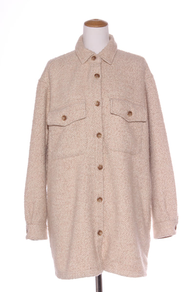 RHYTHM - Chevron wool blend longline shacket! 14