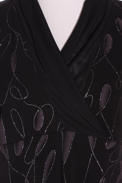 LIZ JORDAN - Glitter print chiffon sleeve top! 16