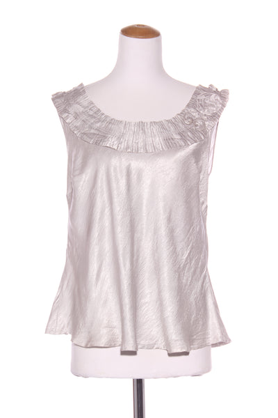 MIXIT - Silver pleated collar top! 16