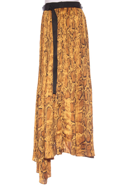MOOCHI "Wonder" midi skirt - Golden snake print! 12