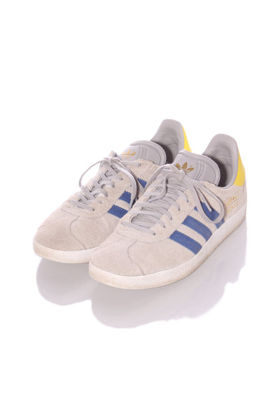 ADIDAS "Gazelle" leather sneakers - Grey/blue! 8-8.5
