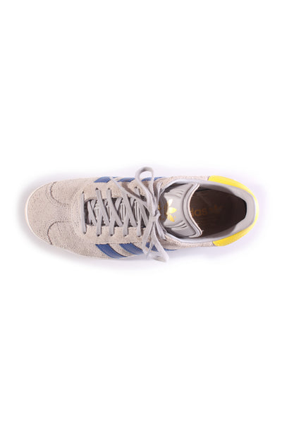ADIDAS "Gazelle" leather sneakers - Grey/blue! 8-8.5