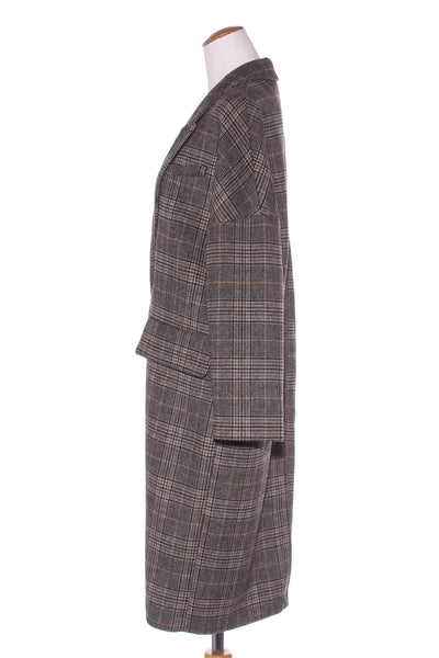 ZARA - Oversized wool blend check coat! 10-12