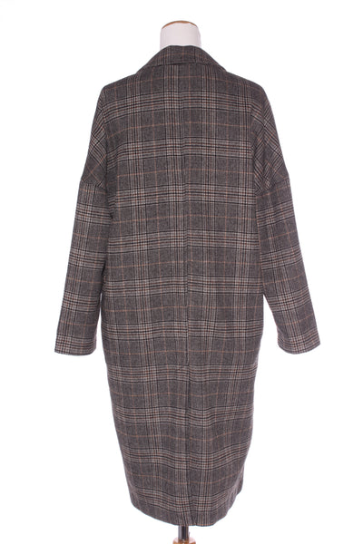 ZARA - Oversized wool blend check coat! 10-12