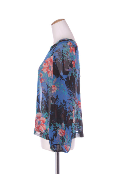 NEW LOOK - Sheer billow sleeve floral top! 14