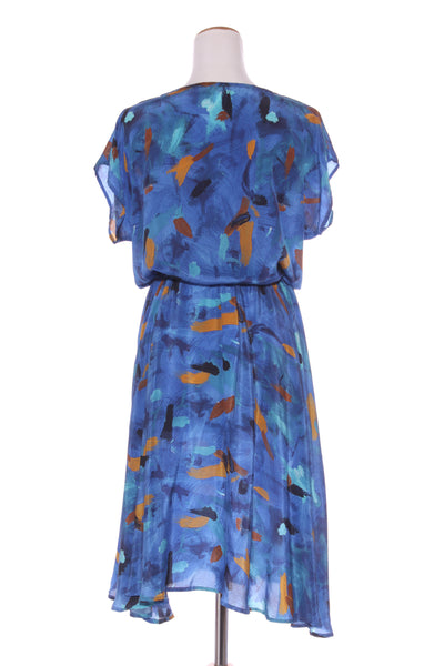 STAPLE + CLOTH (NZ) Abstract print silk dress! 12