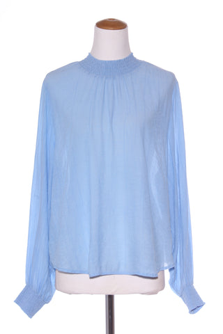 WHISTLE - Textured shirred blouse - Cornflower blue! 16