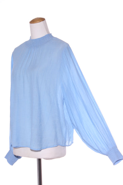 WHISTLE - Textured shirred blouse - Cornflower blue! 16