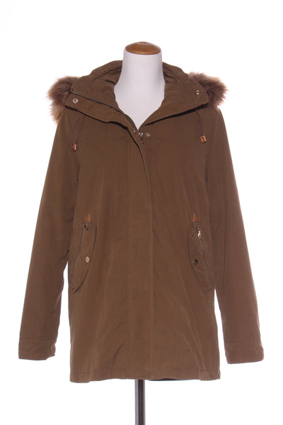 PIMKIE - Khaki bomber parka coat! 10-12