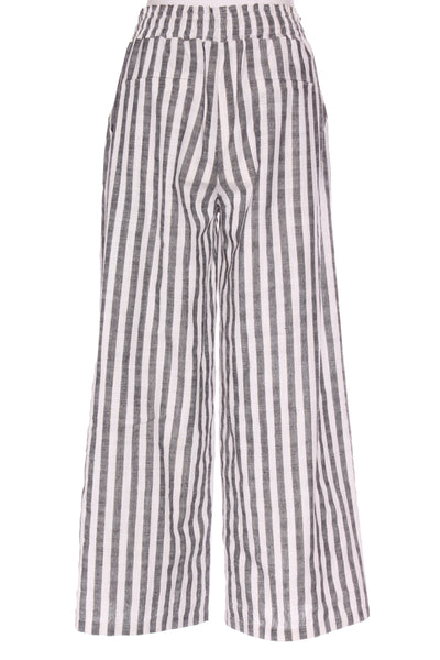 TWO BY TWO - Gold thread stripe linen wide leg pant! 12