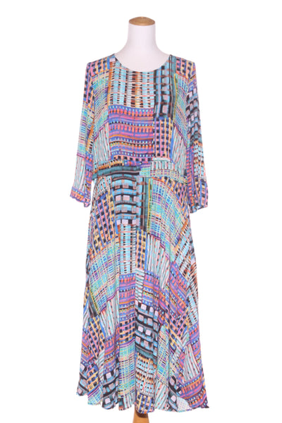 BLUE ILLUSION - Amelie check A-line midi dress! 16