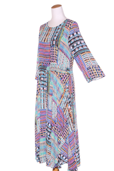 BLUE ILLUSION - Amelie check A-line midi dress! 16