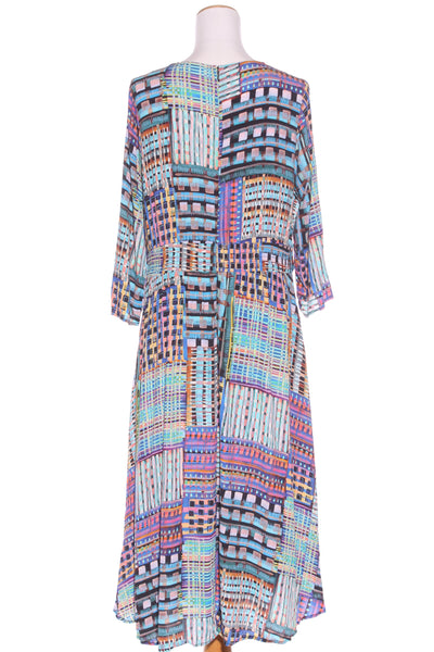 BLUE ILLUSION - Amelie check A-line midi dress! 16