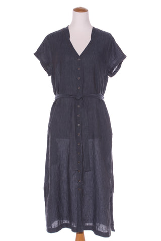 JIGSAW (LN) Embellished linen dress - Petrol blue! 16