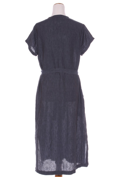 JIGSAW (LN) Embellished linen dress - Petrol blue! 16
