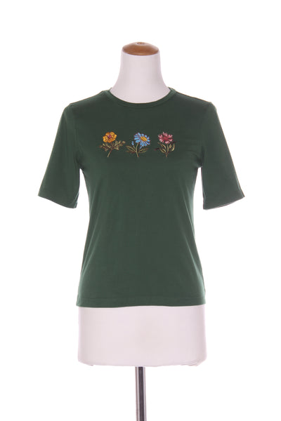 PRINCESS HIGHWAY - Embroidered flower organic cotton tee! 6-8