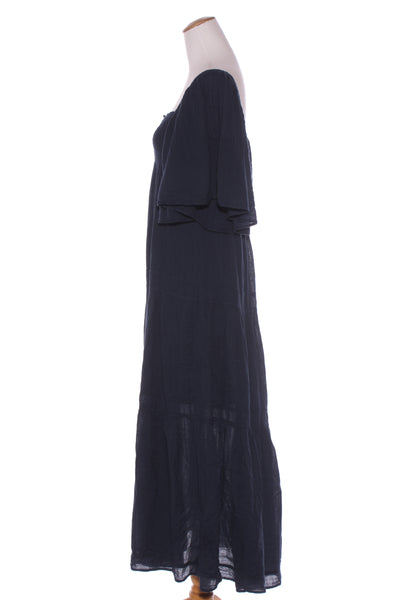 AUGUST (GR) Navy cotton gauze maxi dress! 12-14