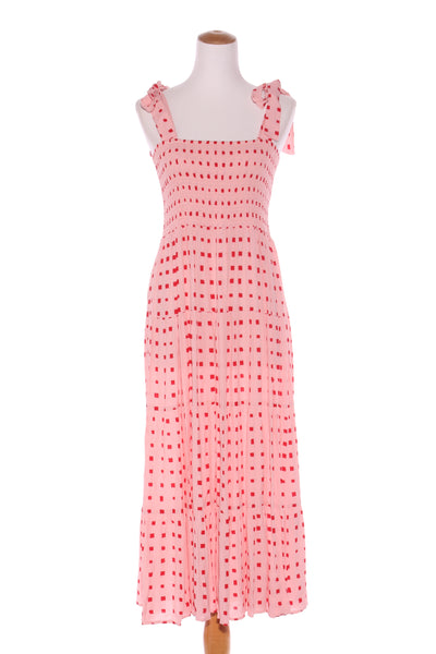 MISTER ZIMI - Savannah tie dress - Pink/red square! 12