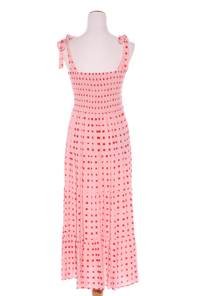 MISTER ZIMI - Savannah tie dress - Pink/red square! 12