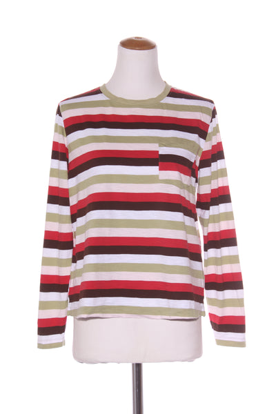 M&S - Autumnal stripe cotton L/S top! 12