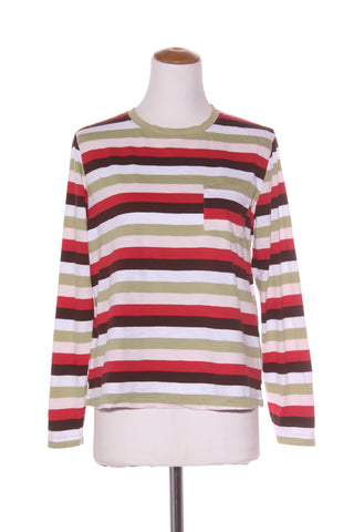M&S - Autumnal stripe cotton L/S top! 12