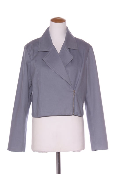 WILSON TROLLOPE (NZ) Denim blue biker jacket! 14