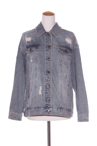 SHINE ON - Studded denim oversized jacket! 10-12